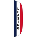 "LEASING" 3' x 12' Stationary Message Flutter Flag